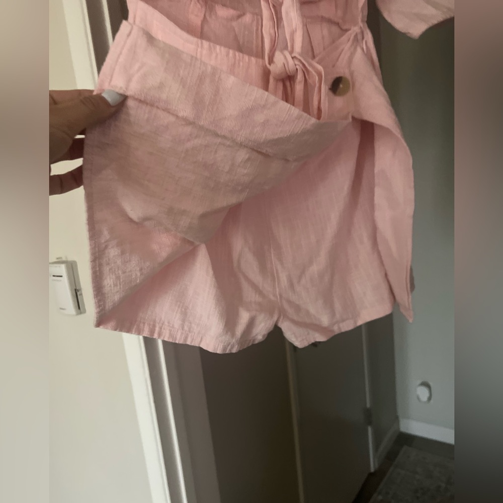 Pink cotton romper - Picture 3 of 5